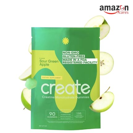 Create Green Creatine Monohydrate Gummies for Men & Women, 90 Gummies