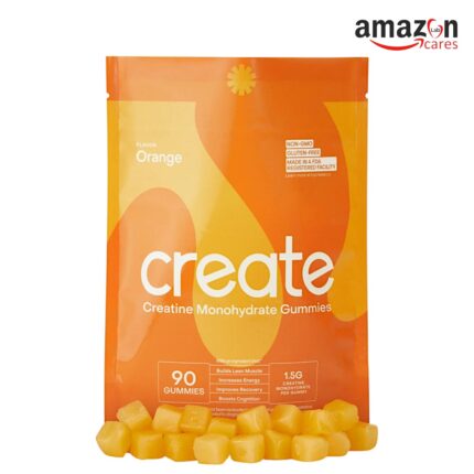 Create Orange Creatine Monohydrate Gummies for Men & Women, 90 Gummies
