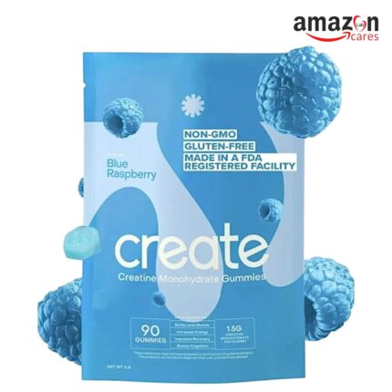 Create Blue Creatine Monohydrate Gummies for Men & Women, 90 Gummies