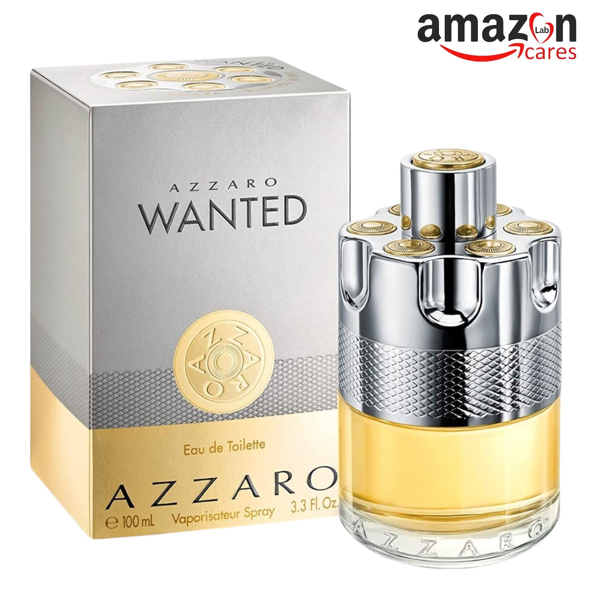 Azzaro Wanted Eau de Toilette Spray for Men 3.4 oz / 100 ml – Long Lasting Woody Spicy Men’s