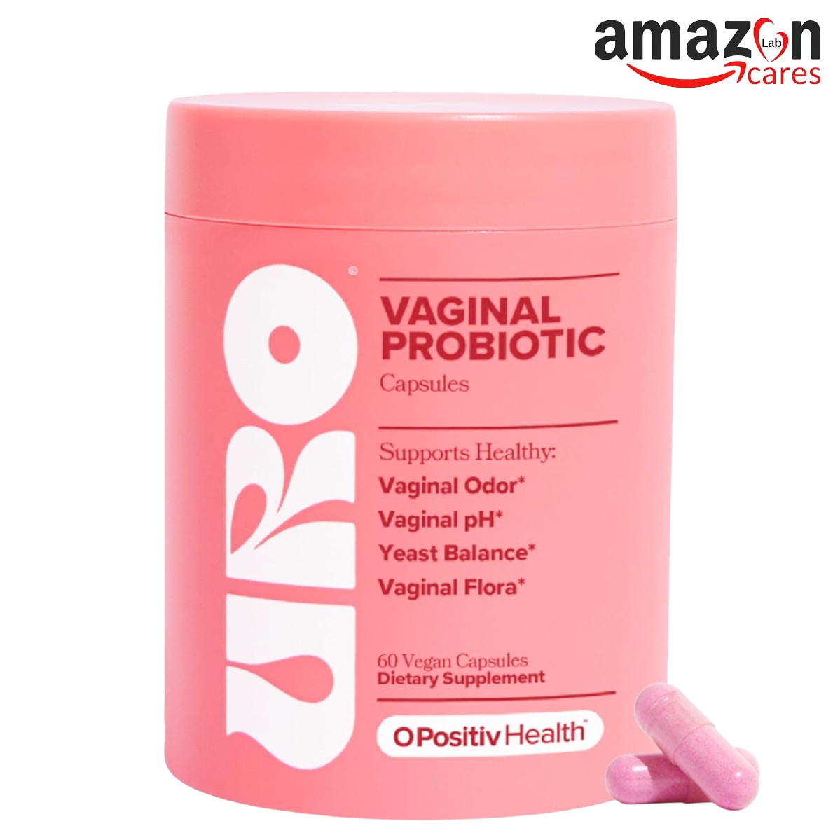 O Positiv URO Vaginal Probiotics for Women pH Balance with Prebiotics - 60 Count