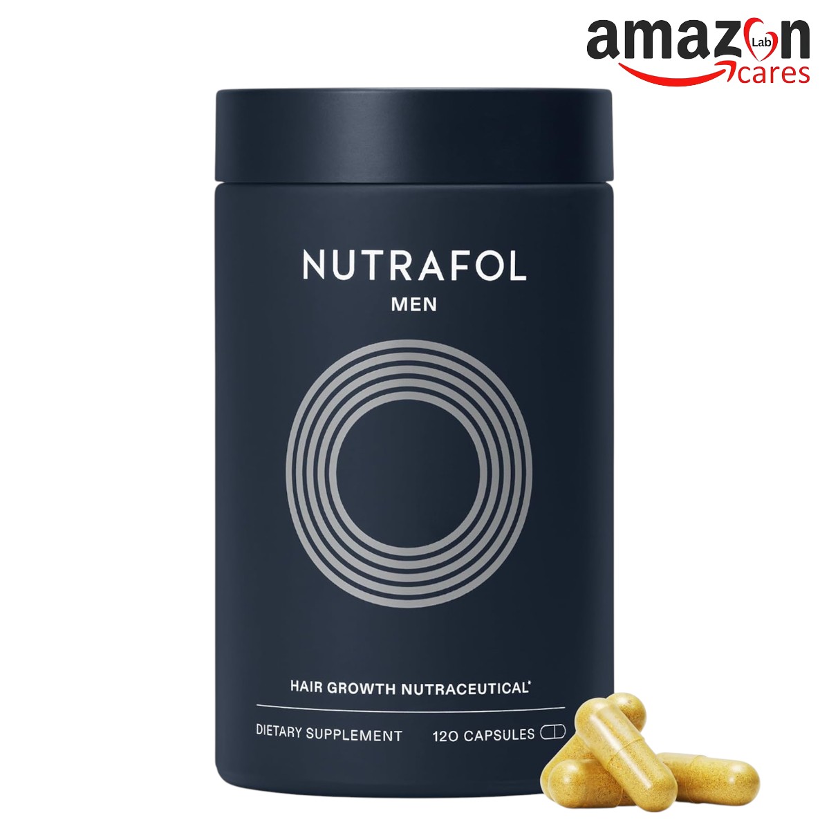 Nutrafol Men's Hair Growth Supplements, Clinically Tested for Visibly Thicker Hair and Scalp Coverage, - 1 Month Supply