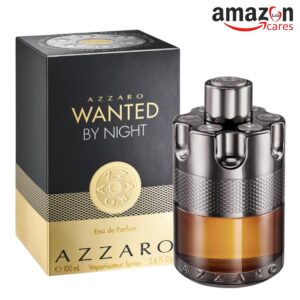 Azzaro Wanted Night Parfum Spray for Men – Woody Spicy Night Cologne, 3.4oz