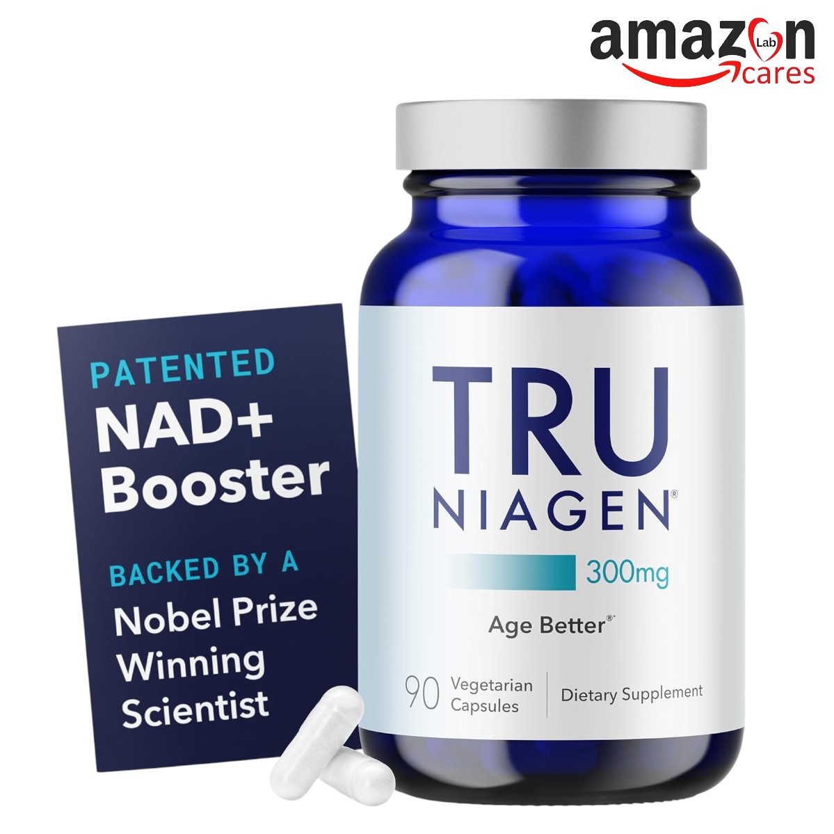 TRU NIAGEN Patented NAD+ Supplement for Anti Aging and Cell Regeneration, 300 mg Niagen, 90 Capsules