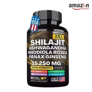 Shilajit Ashwagandha, Rhodiola Rosea, Panax Ginseng – 60 Capsule’s