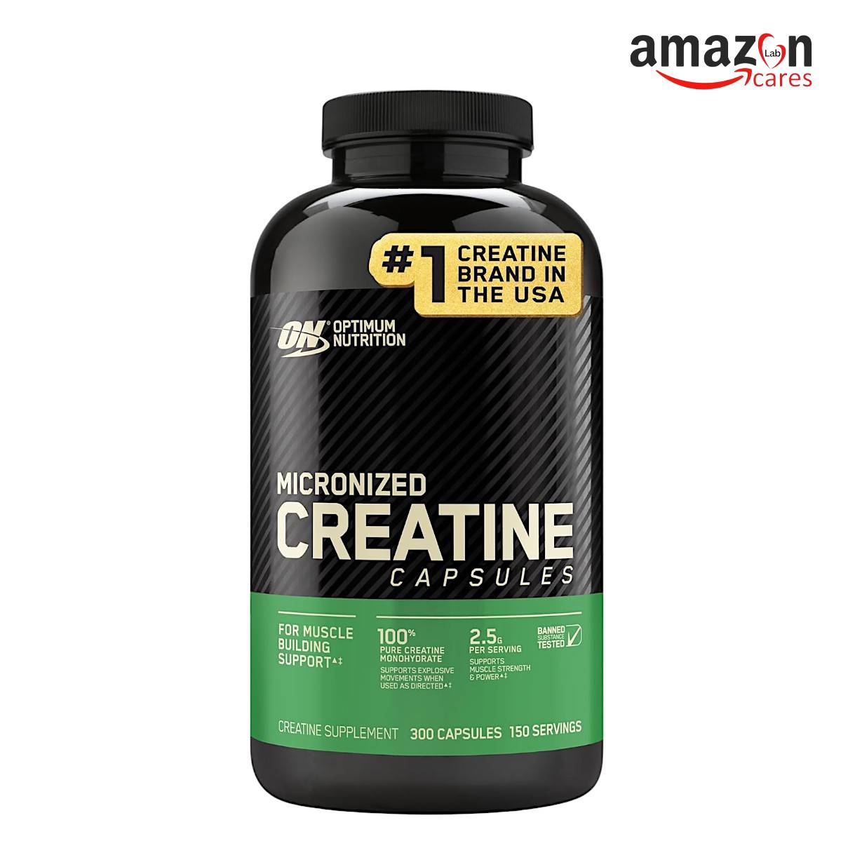 Optimum Nutrition Micronized Creatine Keto Friendly, 2500mg, 300 Capsules