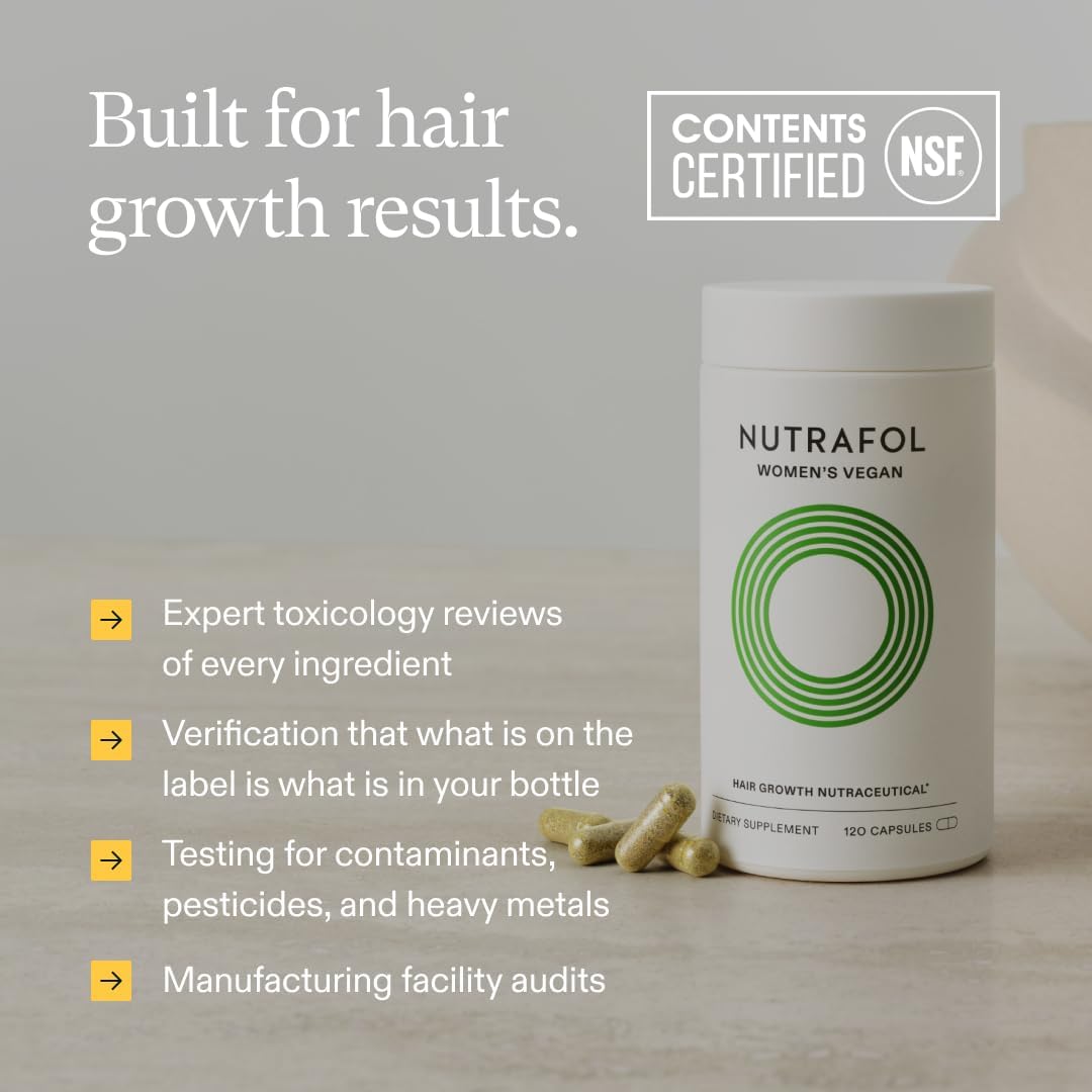 Nutrafol Hair Supplement for Women – Clinically-Tested Plant-Based Formula for Thicker, Fuller Hair– 120 Capsules - Image 2