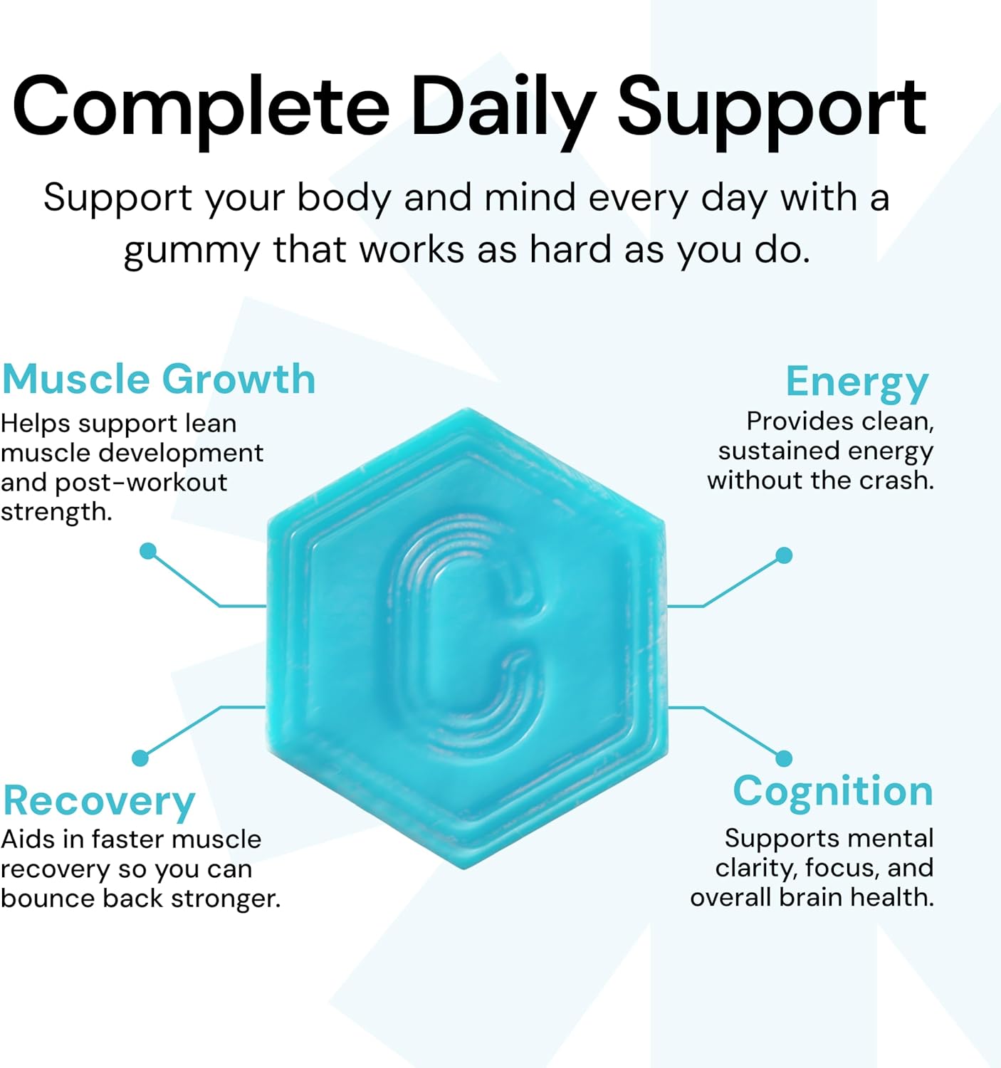 Create Creatine Monohydrate Gummies for Men & Women, (Blue Raspberry) 90 Count - Image 6