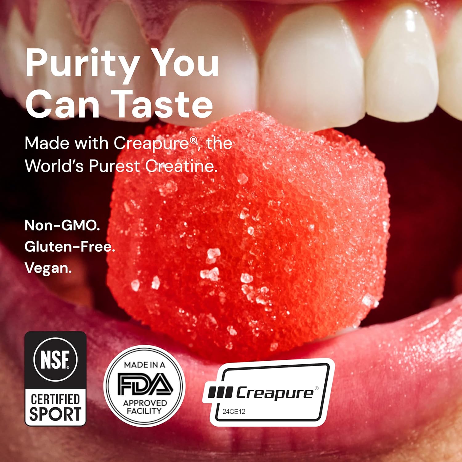 Create Creatine Monohydrate Gummies for Men & Women, (Sour Cherry) 90 Count - Image 5